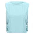 thumbnail image 5 of XINPING Workout Tank Shirts for Women, Quick Dry Ice Silk Athletic Crop Top, Loose Fit Lightweight Running Yoga Gym Shirts, 5 of 6