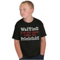 thumbnail image 5 of Funny Waiting to Procrastinate Joke Crewneck T Shirts Boy Girl Teen Brisco Brands M, 5 of 6