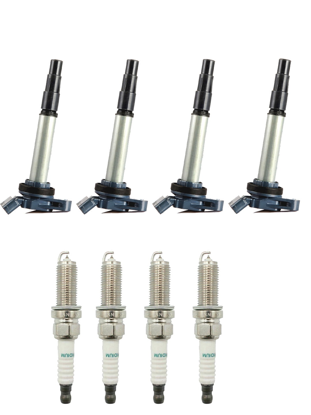 Set of 4 ISA Ignition Coils and 4 Autolite Spark Plugs Compatible with 20092016 Toyota Corolla