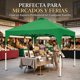 thumbnail image 2 of Carpa Plegable 3x3 m , Toldo Oxford 150D Impermeable Protección UPF50+ Anti Rayos UV, Mecanismo Bloqueo Central Armado Rápido Sin Herramientas-Para Jardín, Patio, Camping, Fiestas y Puestos De Feria, 2 of 9