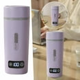 thumbnail image 2 of HIBIBUD 2026 New Glass&Bottle Travel Electric Kettle Portable Small Mini Tea Coffee Kettle Water Boiler 350Ml Water Heater with 4 Temperature Control 304 Stainless Steel Purple, 2 of 7