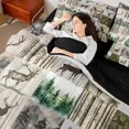thumbnail image 3 of Castle Fairy Teens Watercolor Deer 7-Piece Twin Bedding,Vintaeg Camo Smooky Jungle Bedding Comforter Set,Green Brown Beige,Black Reversible, 3 of 7