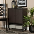 thumbnail image 1 of Skyline Decor Dark Brown Finished Wood 2-Door Entryway Shoe Storage Cabinet with Bottom Shelf, 1 of 11