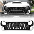thumbnail image 1 of AMERICAN MODIFIED Front Shark Grille for 2007 to 2018 Jeep Models, White & Black, 1 of 12