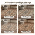 thumbnail image 7 of ODIKA 4'x6' Red Blue Starburst Medallion Design Washable Area Rug Intricate Antiqued -Blend Pattern Stain Resistant, Low Pile, Easy Care for Dorm Room, Small Living, 7 of 7