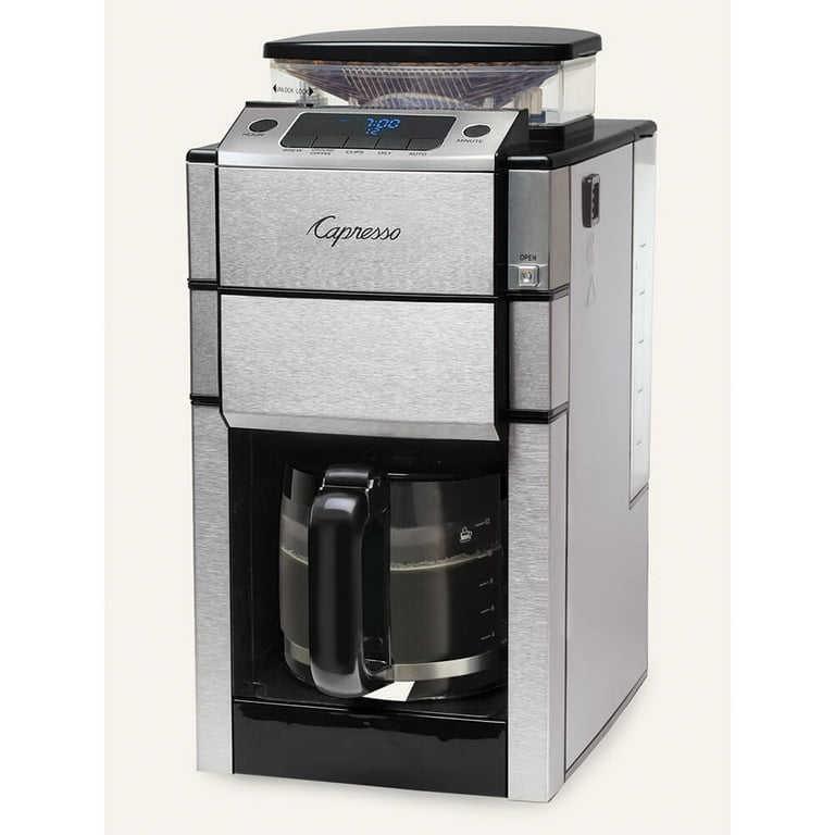 Capresso 12-Cup Stainless Steel Drip Coffee Machine with Filter, Home Brewer,  Silver - Walmart.com