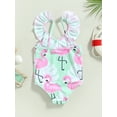 thumbnail image 4 of Blotona Toddler Girl Swimsuits Flamingo Print Backless Fly Sleeve Jumpsuit Swimwear Beachwear Bathing Suits, 4 of 7