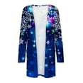 thumbnail image 5 of Black and Friday Deals Christmas Cardigans for Plus Size Women，Womens Christmas Cardigan for Women,Women's Christmas Cardigan Santa Claus Print Cardigan Long Sleeve Cardigan Sweater Coat, 5 of 6