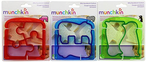 Munchkin Silly Sandwich Cutter Set 3 Count Baby Toddler Kids New  Gift 