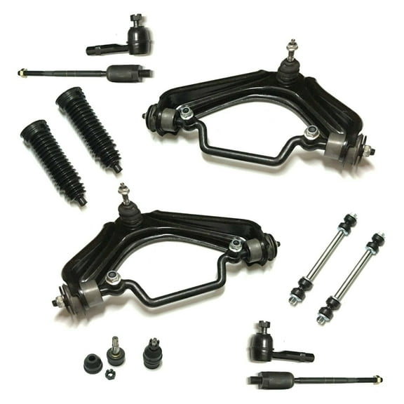 12 Pc Suspension Kit Lower Ball Joints, Sway Bars, Gear Bellows, Inner & Outer Tie Rod Ends, Upper Control Arms with Ball Joint Assembly Fits select: 2002-2005 FORD EXPLORER