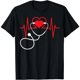 thumbnail image 1 of Playera de Enfermera Divertida con Latidos del Corazón para Mujer, 1 of 7