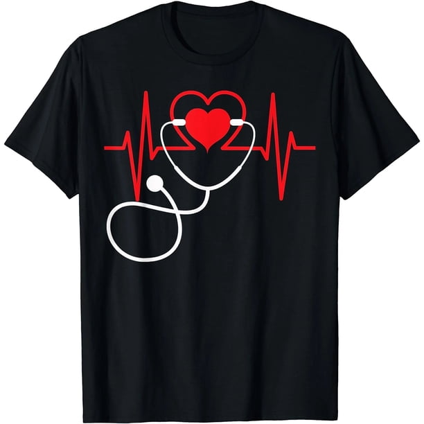 Playera de Enfermera Divertida con Latidos del Corazón para Mujer
