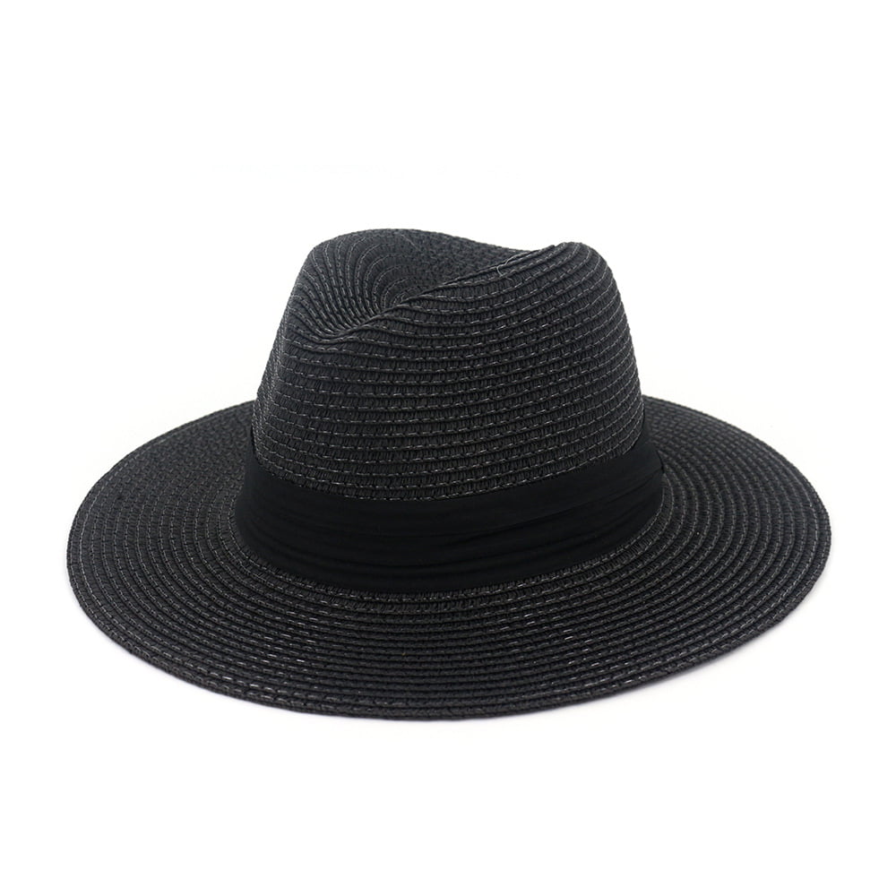 Breathable Summer Hand Weave Straw Sun Hats Outdoor Hat nhju Panama Hats Men Wide Brim Straw Beach Sun Hats