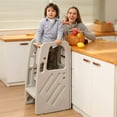 thumbnail image 4 of SDADI Marchepied en Plastique Durable pour Enfants avec 3 Hauteurs Réglables, Gris Clair, 4 of 7