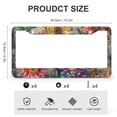 thumbnail image 3 of License Plate Cover Colorful Flower Print License Plate Frame License Plate Shield Frame 2 Pcs Set Watercolor Flowers Print Quality Aluminum Metal License Plate Frames for Women Men, 3 of 6