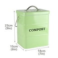 thumbnail image 6 of Pethiy 1 Gallon Compost Bucket for Kitchen, Countertop Indoor Compost Pail with Charcoal Filter for Odor-Free Food Scraps, Carbon Steel with Handles, Green, 6 of 7