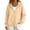 Beige, variant on Women's Lightweight Full Zip Hoodie Long Sleeve Sweatshirt Casual Drawstring Comfy Track Jacket with Pocket for Daily Wear