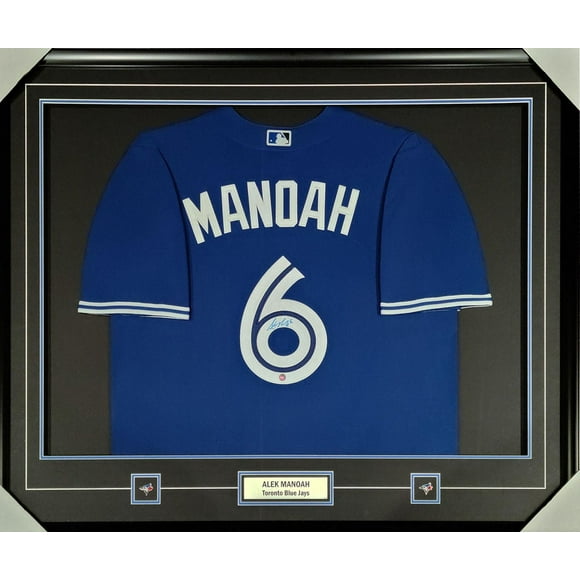 Alek Manoah Signed Framed Toronto Blue Jays Replica Blue Nike Jersey