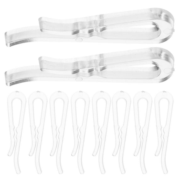 MIPCASE 100Pcs Transparent Plastic Sock Clip for Home Use Safe Non Damage Clothespin