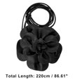 thumbnail image 2 of Unique Bargains 1 Pc Adjustable Waist Belt Elegant Flower Handmade Cord Belt Women Black, 2 of 5