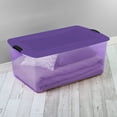 thumbnail image 6 of Sterilite 105 Quart Latch Tinted Storage Container with Purple Lid,  Purple Tint, 6 of 6