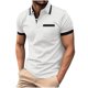 thumbnail image 2 of pstuiky camisetas para hombre, Camisa informal de manga corta con cuello vuelto, cómoda y lisa, para hombre ropa de hombre l, 2 of 6