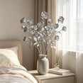 thumbnail image 6 of Artificial Silver Flower Stems Faux Metallic Roses, Bendable Branches For Home Vase Centerpiece, Wedding Party Farmhouse Table Arrangement Decor And Display, 6 of 6