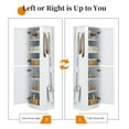 thumbnail image 6 of Tcbosik Bathroom Cabinet with Hook, 68 inch Freestanding Linen Cabinet with Adjustable Shelf, Storage Cabinet for Kitchen, Living Room, White, 6 of 9