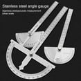 thumbnail image 3 of 180° Protractor Woodworking Worker Stainless Steel Accurate Adjustable Rotary Measuring Tools Measurement Gauge Measure Tool Device 100mm, 3 of 9