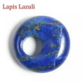 thumbnail image 2 of 18mm Natural Crystal Hole Donut Peace Buckle Beads Gemstone Chakra DIY Jewelry, 2 of 2