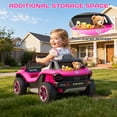 thumbnail image 6 of iRerts 12V Ride on Cars with Remote Control, Licensed Volkswagen Beetle Powered Ride on Toys with Bluetooth, USB Port, Music, Rear Storage, LED Lights, Electric Car for Kids 3-6 Years Old, Pink, 6 of 10