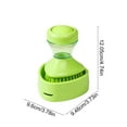 thumbnail image 2 of 4.74in Soap Dispensing Kitchen Palm Brush Set (Green) - Dish/Pot Cleaning Brush with Drainage Base, Coating-Friendly Silicone Bristles, 2 of 7