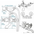 thumbnail image 4 of Mélangeur de Bain Rétro avec Double Poignée Mélangeur de Bain Rétro Robinet de Douche en Laiton Robinet de Baignoire avec Douche à Main en Laiton Magique, 4 of 5