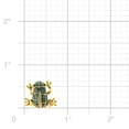 thumbnail image 3 of Swarovski Crystal Green Frog Lapel Pin, 3 of 4