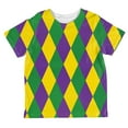 thumbnail image 1 of Mardi Gras Jester Costume All Over Toddler T Shirt, 1 of 1
