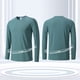 thumbnail image 2 of pstuiky Camisas de invierno de manga larga para hombre, Camiseta deportiva y de fitness para hombre, informal, lisa, de manga larga, cuello redondo, transpirable Tops de talla grande para hombre s, 2 of 2