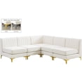 thumbnail image 1 of Meridian Furniture Alina Sectionnel Modulaire en Velours Crème, 1 of 12