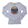 thumbnail image 1 of Venezuela Baseball Classic - World Vintage with Flag Women's Long Sleeve Grey T-Shirt, 1 of 2
