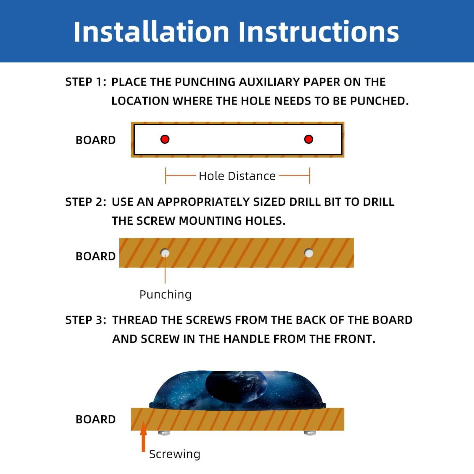 PhooArto 6 Pcs Cup Drawer Pulls, Space Planet Night Sky Pattern Shell Shape Handles Cabinet Knobs for Dresser Cupboard Closet Wardrobe with Screws