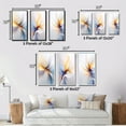 thumbnail image 4 of Designart "Whirling Light Blue Opulence Tender Waves II" Abstract Shapes Framed Wall Art Set Of 3 - Blue Transitional Frame Canvas Set For Living Room Decor, 4 of 6