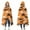 Orange Cartoon Black, variant on Wearable Blanket,Orange Cartoon Black White Dinosaurs Pattern Hooded Wearable Flannel Blanket for Adults & Teens,Winter Poncho Shawl Wrap Cape Cozy Anti-Pill,50"x60"