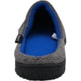 thumbnail image 6 of Norty Mens Slippers - Memory Foam Mule and Clog Slippers - Faux Suede, Microfiber or Flannel 40823-Large Grey/Blue, 6 of 7