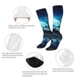thumbnail image 3 of Rateoe Hawaiian Beach Pirate Moon Pattern Women’s Knee High Crew Socks,Trouser Socks Comfortable, Breathable, Moisture-Wicking and Soft, 3 of 6