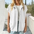 thumbnail image 5 of Lutiedan Cozy Fleece Jacket for Women Snap Button Down Short Sleeve Outwear Casual Baggy Fall Winter Coat with Pockets S-XXL, 5 of 7