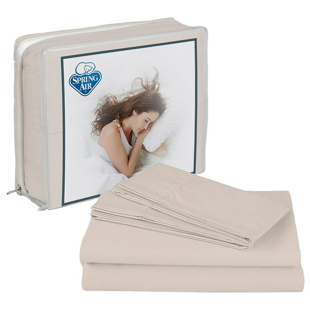 Juego de Sábanas Matrimonial Spring Air Crema