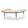 Jonti-Craft Kydz Activity Table - Horseshoe-Color:Oak,Size:66" X 60" 11" - 15"
