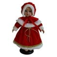 thumbnail image 2 of Muñeca de porcelana para vestir Muñeca de cerámica con sombrero y soporte Decoración para el hogar Regalo elegante Rojo, 2 of 9