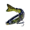 thumbnail image 2 of 12.8cm Lifelike Hardened Fiber Fishing Lure - Sinking Swimbait with Hand-Painted Clear Coat, Stainless Steel Sound Attractor for Bass, Crappie, Catfish - 1 Pack, 2 of 5