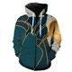 thumbnail image 1 of Sudadera con capucha y cremallera para hombre, diseño de hojas de plantas tropicales, unisex, divertida, informal, de manga larga, estilo Harajuku, con estampado 3D, 1 of 6