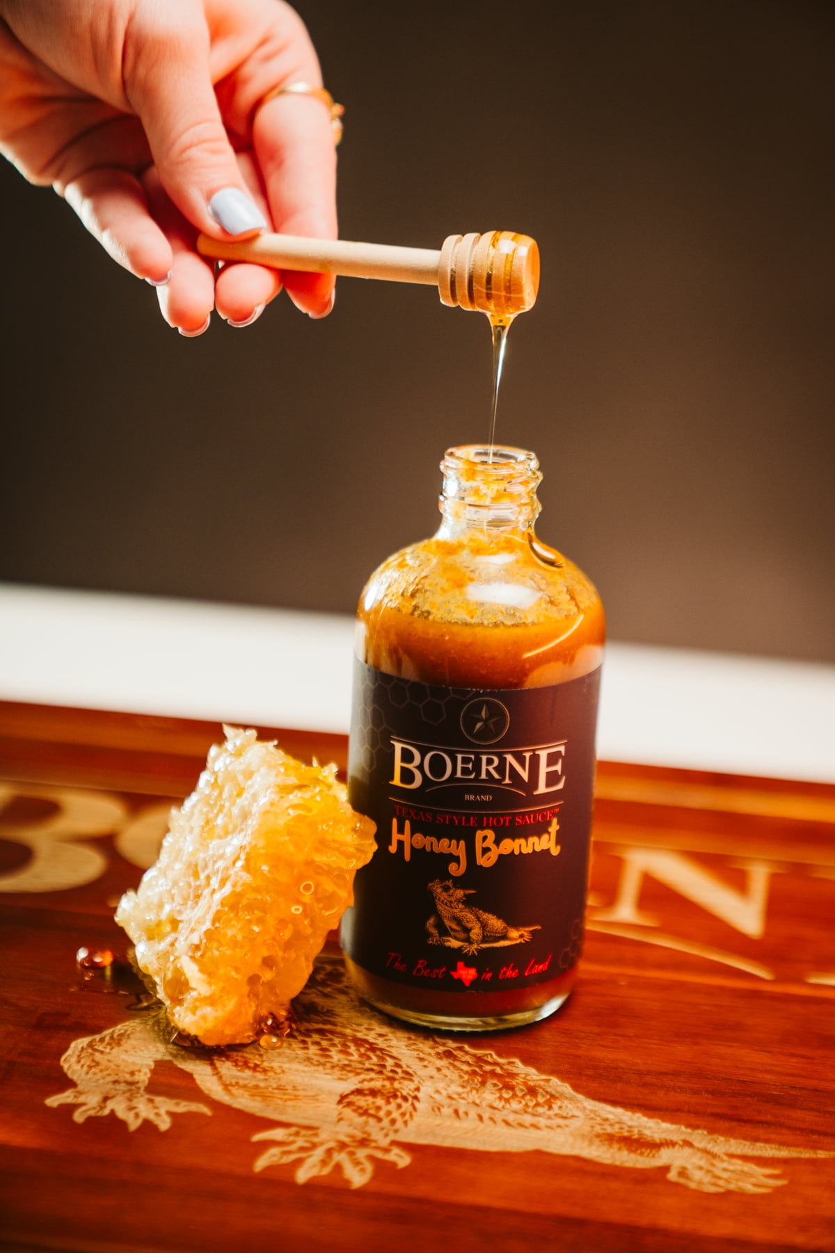 (3 pack) Boerne Honey Bonnet Texas Style Hot Sauce Glass Bottle Gluten Free, 8oz